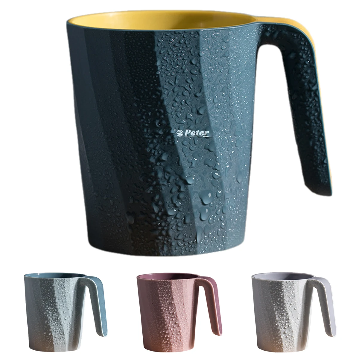 12oz Plastic Bathroom Mouthwash Cup W/ Handle 1