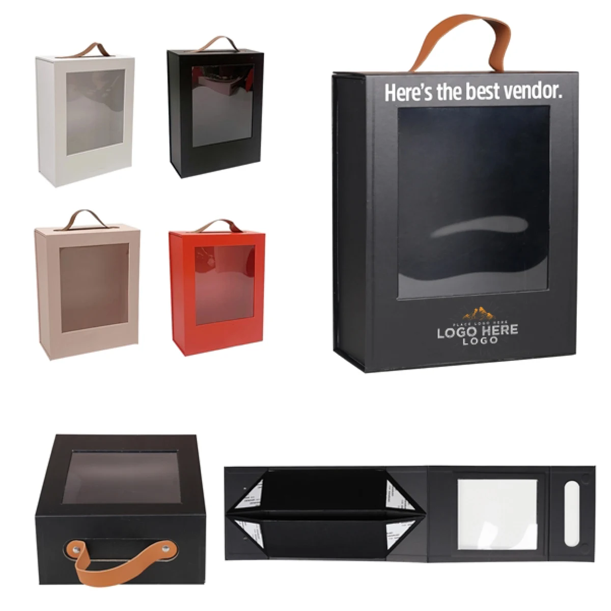 MOQ 50 Reusable Foldable Gift Box With Sturdy Handle 1