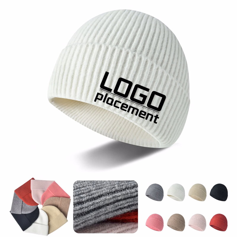 Autumn Winter Integrated Knitted Warm Cold-Proof Beanie