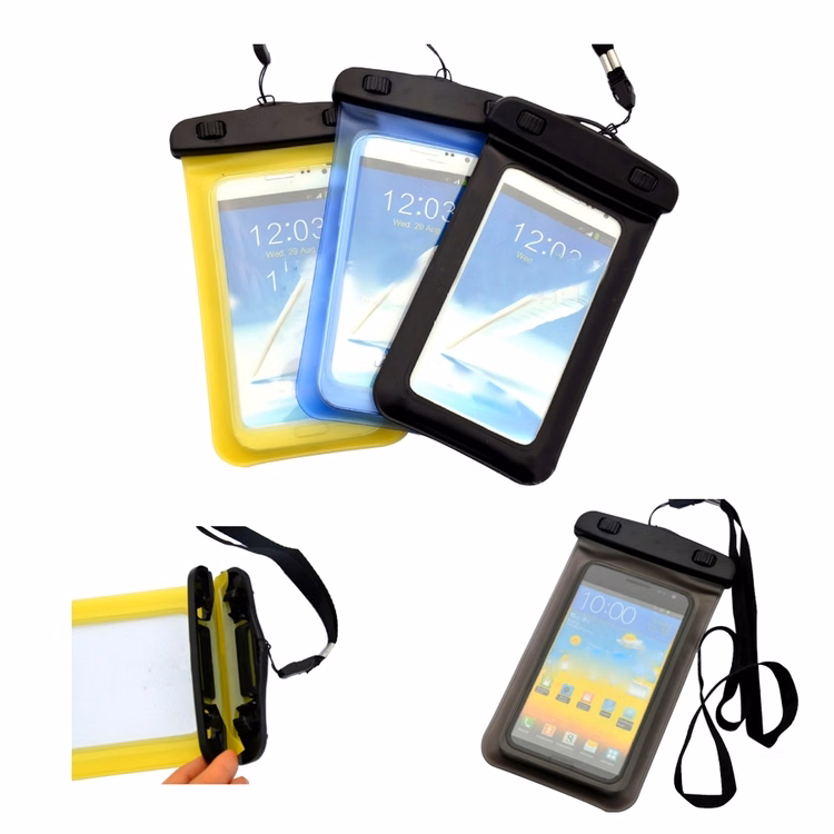 SM00121 - ABS Clip PVC Waterproof Clear Window Pouch/Case With Lanyard