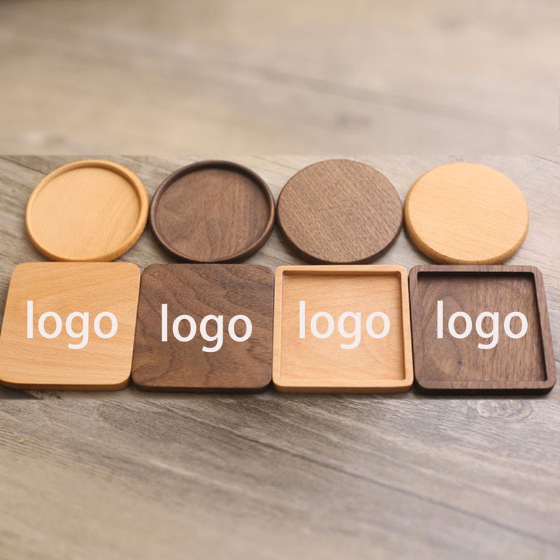 Chic Solid Wood Drink Pad Coaster