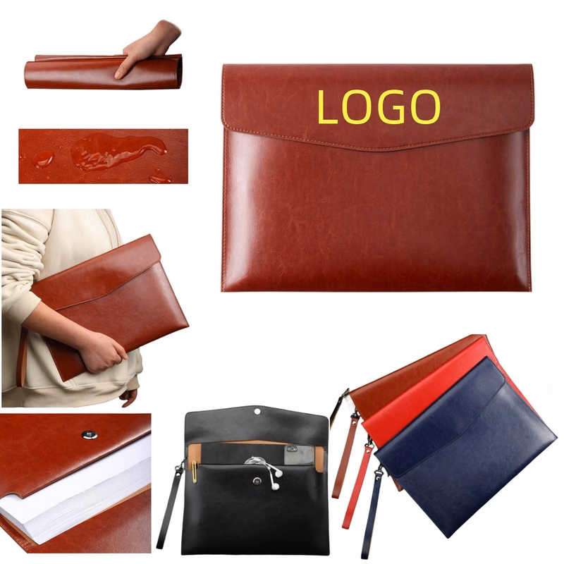 Elegant Business Tote Bag - Waterproof PU Leather