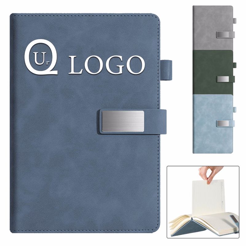 8.2X11.5 Inch Imitation Leather Notebook W/ 200 Ruled Pages