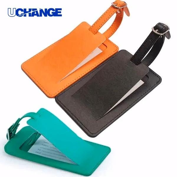 Leather Luggage Bag Tag Classic Travel Accessory