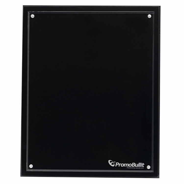12" Magnetic Certificate/Insert Holder 1/4" Black Acrylic base with 1/4" Clear front Laser Engraved