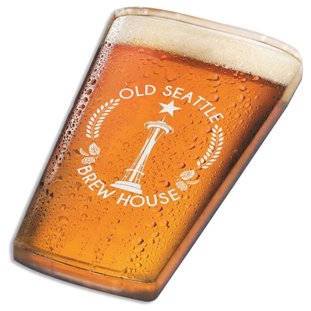 1/4" Acrylic Beer Glass Magnet 1