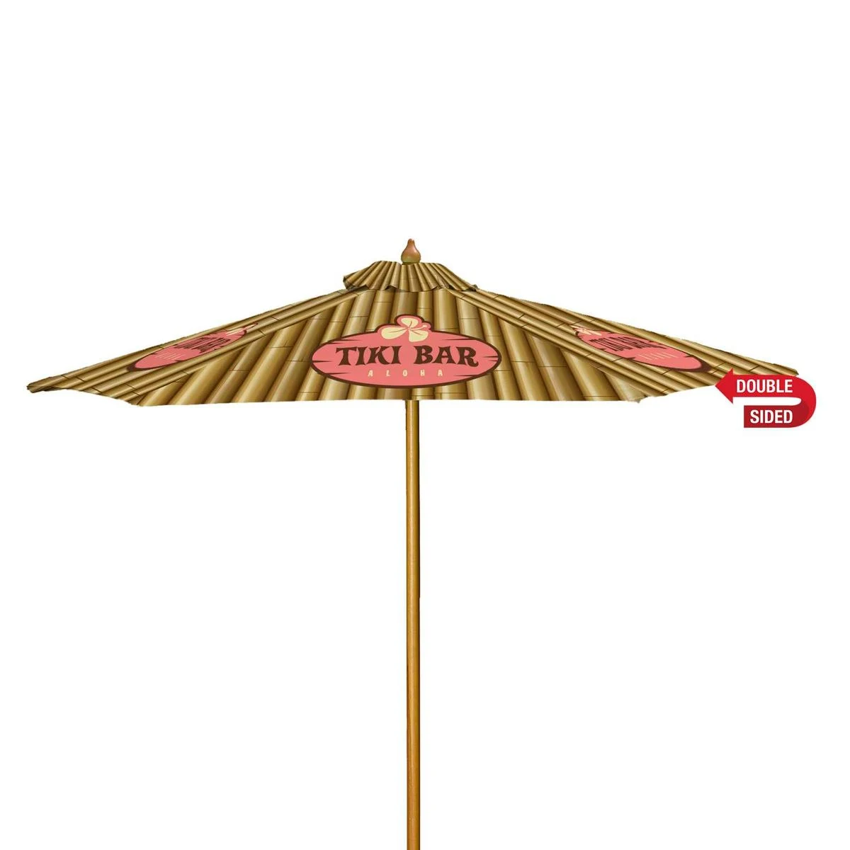 7' Wood Market Umbrella Kit Double-Sided (Dye Sublimation) 1