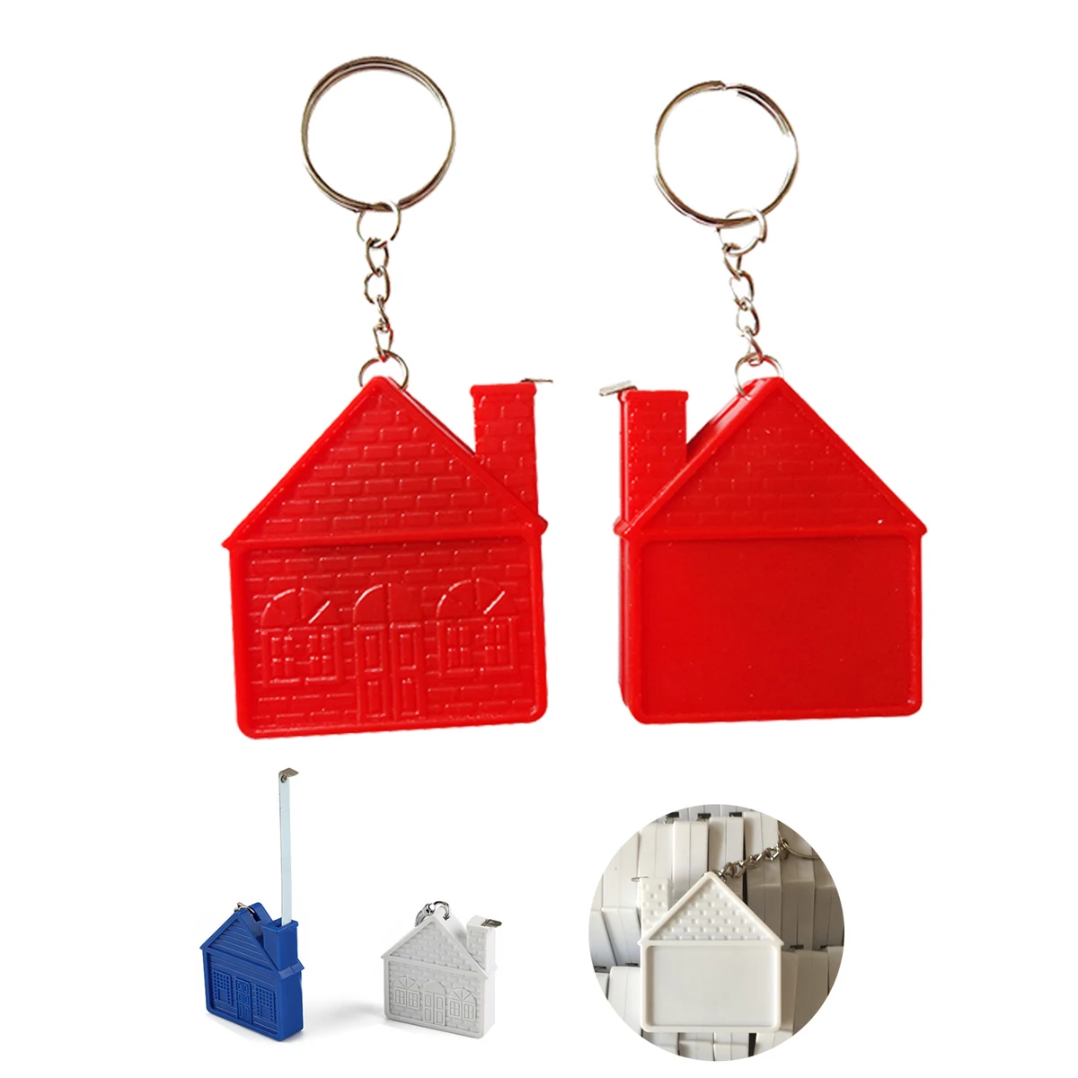 House Shape Keychain Tape Measure 1