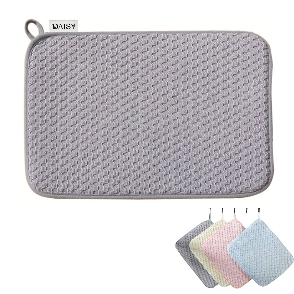 Ultra Absorbent Reversible Microfiber Polyester Dish Mat 1