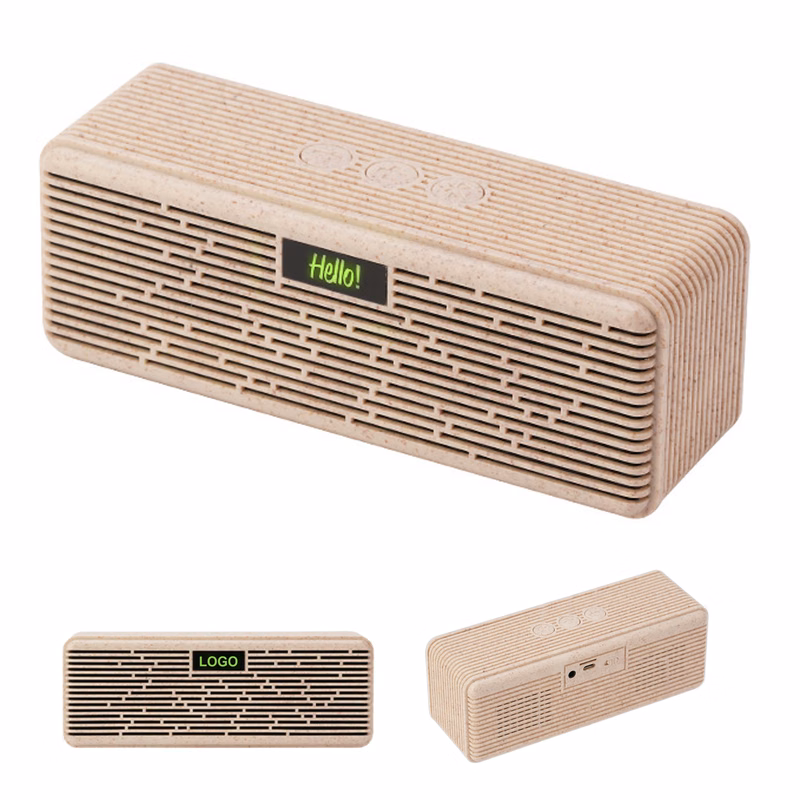 Newest Wheat Straw Bluetooth Speaker (direct import)