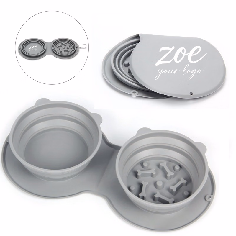 Double Collapsible Dog Bowl