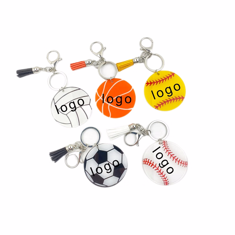 Acrylic Tassel Baseball Key Chain (direct import)