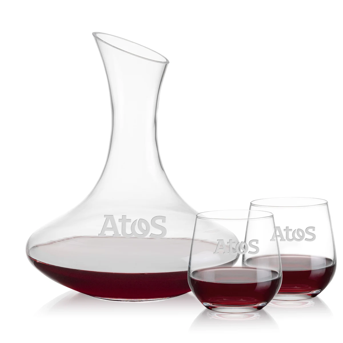 Hampton Carafe & Garland Stemless Wine 1