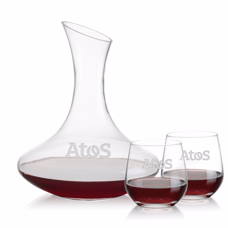 Hampton Carafe & Garland Stemless Wine