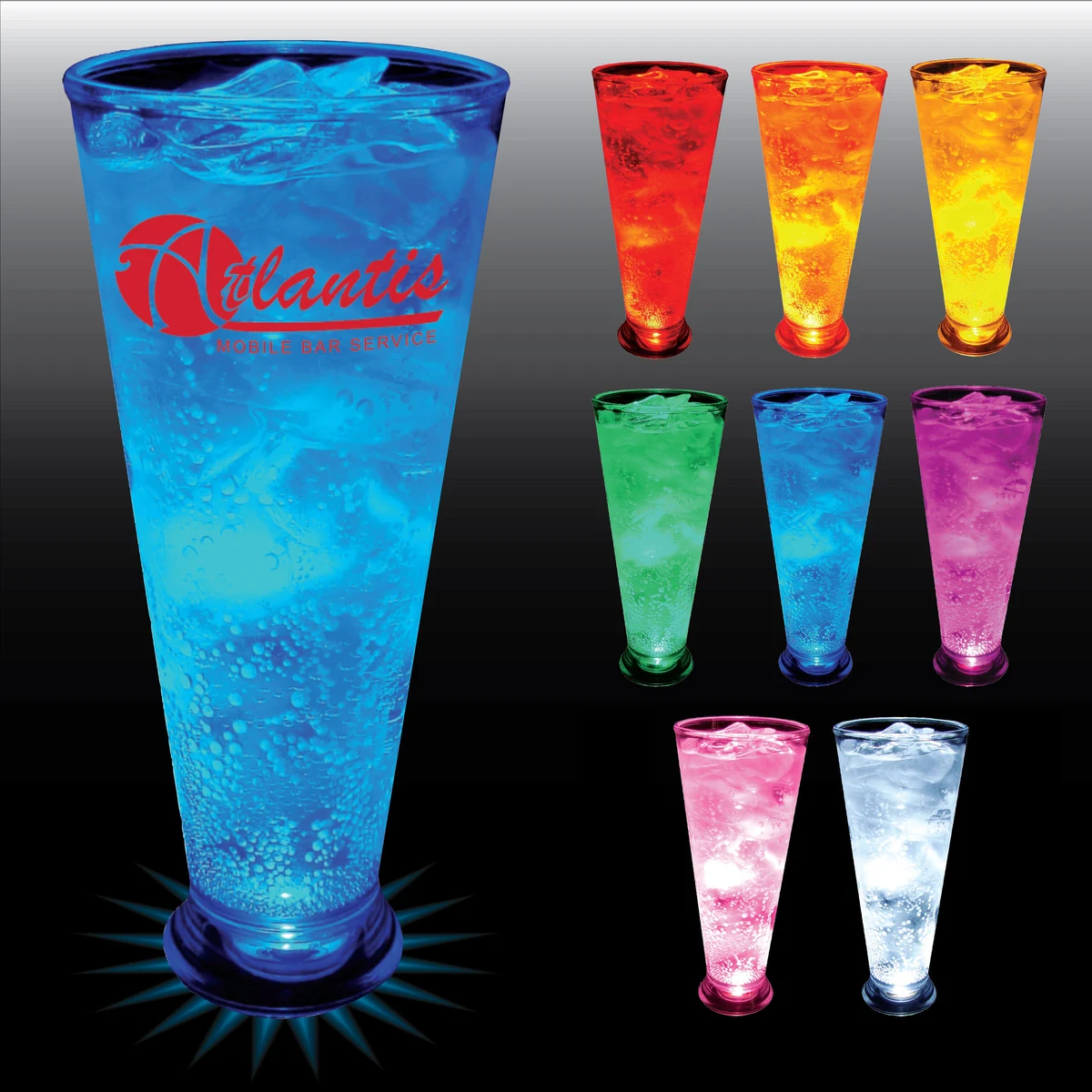 16oz Light Up Tall Flared Plastic Pilsner Cup 1