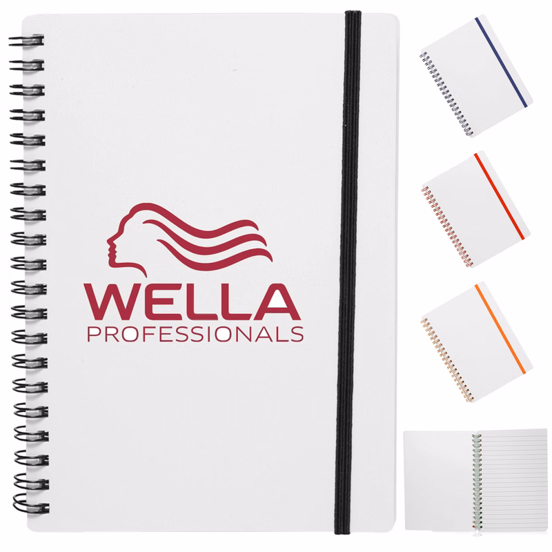 5" x 7" in Spiral Notebook with Color Accents