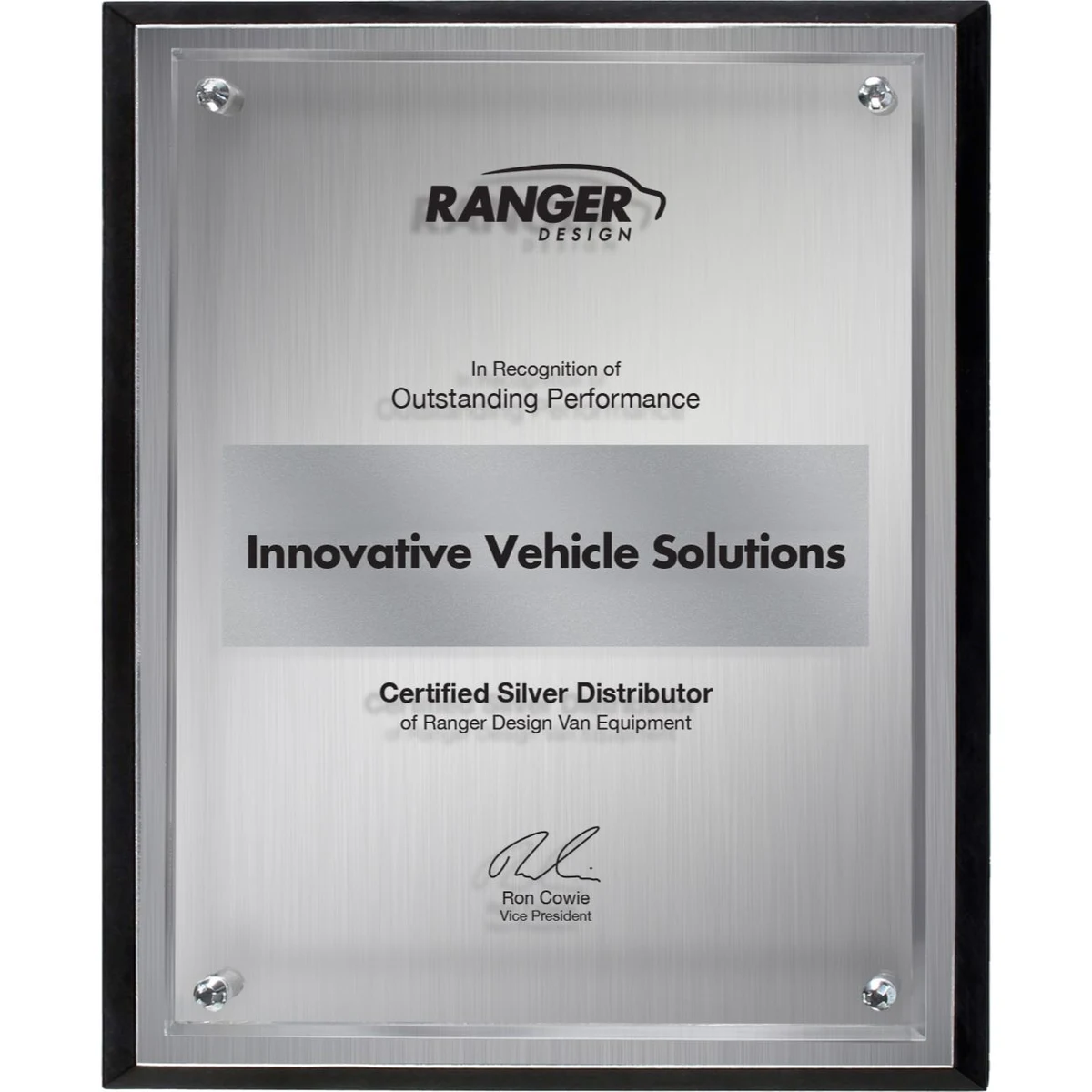 Alumo Tech Silver Rectangle Plaque (8"x 10"x 1") Screen-Printed 1