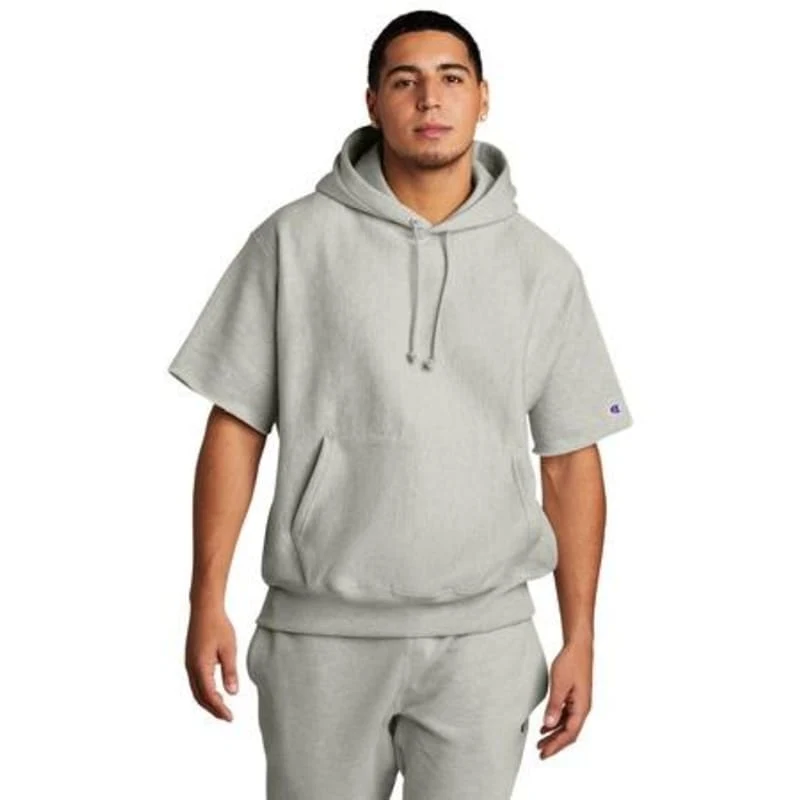 Champion Reverse Weave Short Sleeve Hooded Sweatshirt, custom hoodie or sweatshirt with logo imprint 1