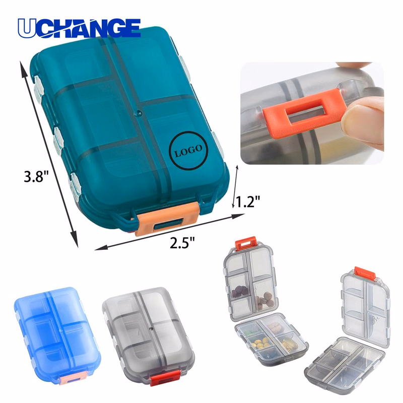 Health Hygienic 10-Cell Transparent Medicine Box Organizer