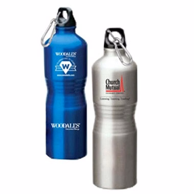 Aluminum Sport Bottle, Firm Bent-In Grip Shape
