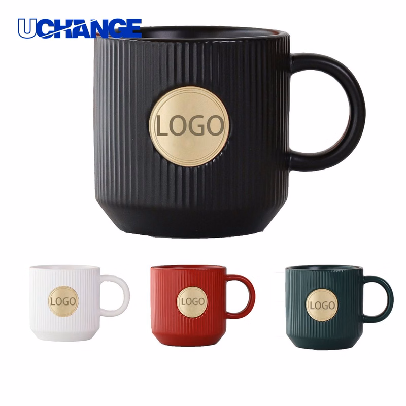 Copper Plate Ceramic Coffee Mug