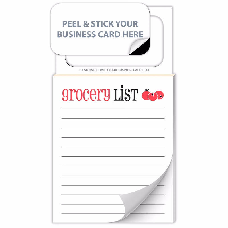 Magnetic Scratch Pad / Notepad (MBC) - Stock Grocery List (50 Sheet)