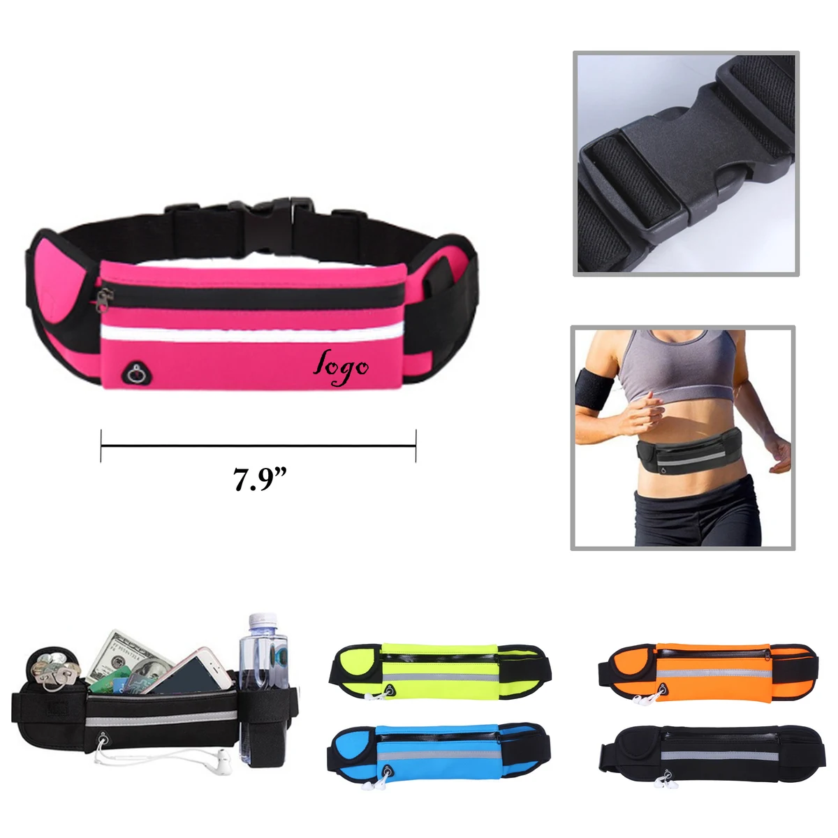 MOQ50 Running And Cycling Waist Belt For Outdoor Sports 1