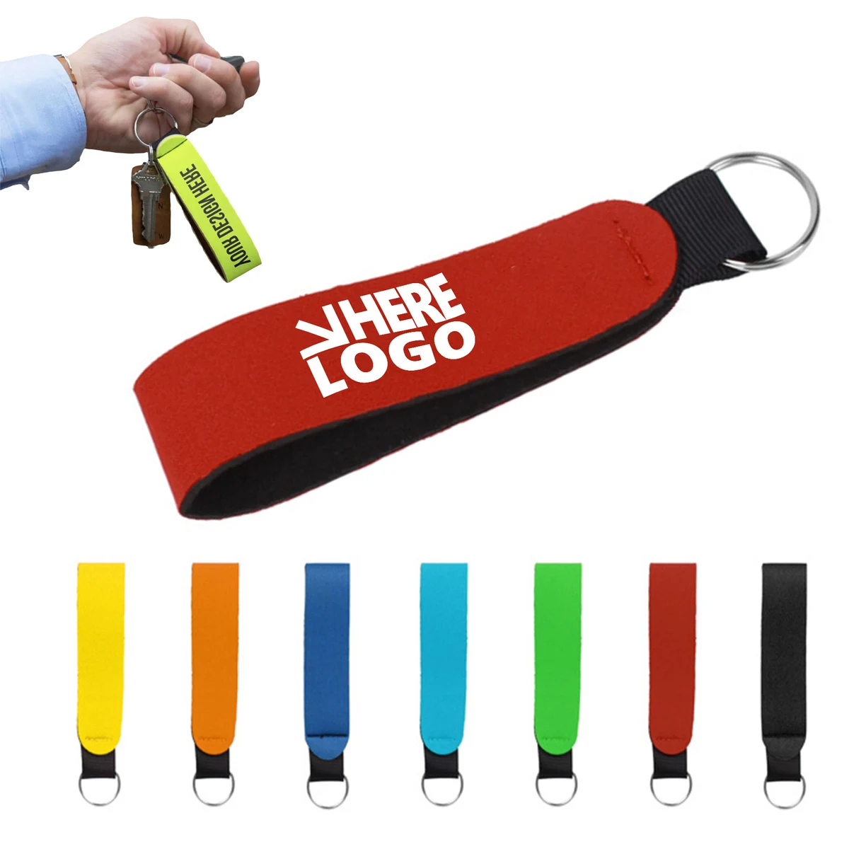 MOQ 20 Neoprene Strap Key chain Wristband 1