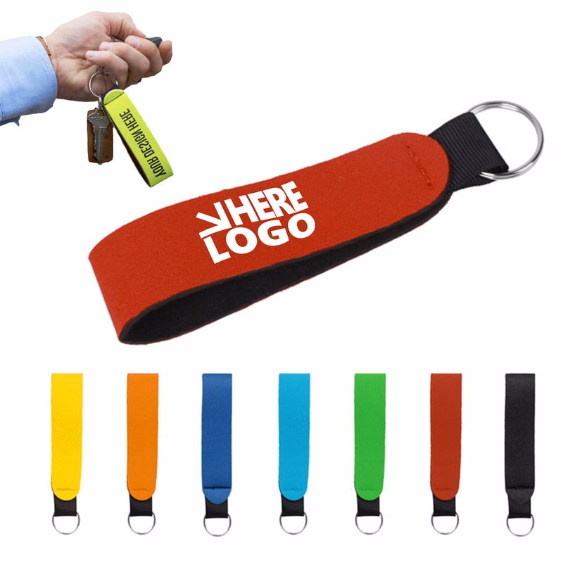 MOQ 20 Neoprene Strap Key chain Wristband