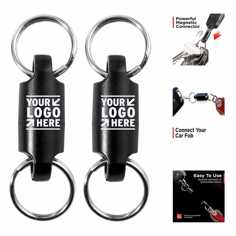 Quick Release Detachable Pull Apart Disconnect Swivel Connector Keychain Accessory With Key Ring