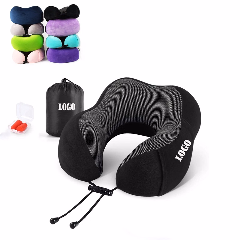 Travel Pillow with Storage Bag and Earplugs