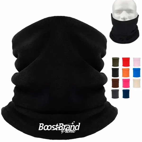 Custom Thermal Fleece Neck Gaiter & Face Warmer — Cold Weather Outdoor Adventure Promo