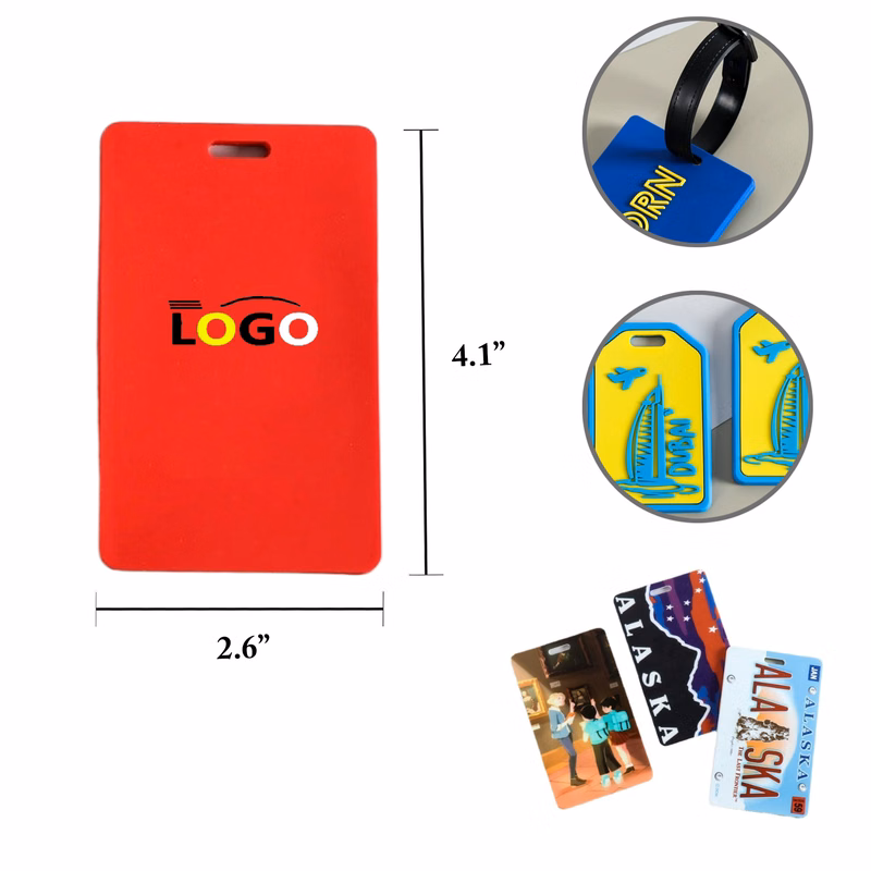 MOQ100 PVC Soft Luggage Tag Card Holder for Travel