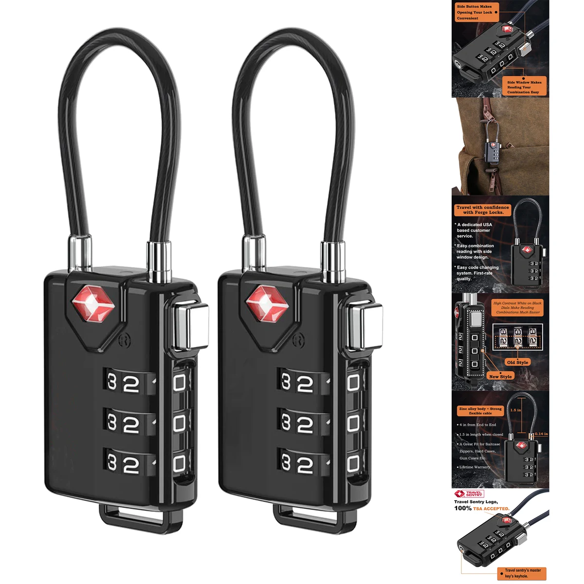 Cable Luggage Locks 1