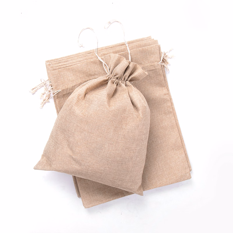 19 5/8" X 15 3/4" Burlap Drawstring Bag