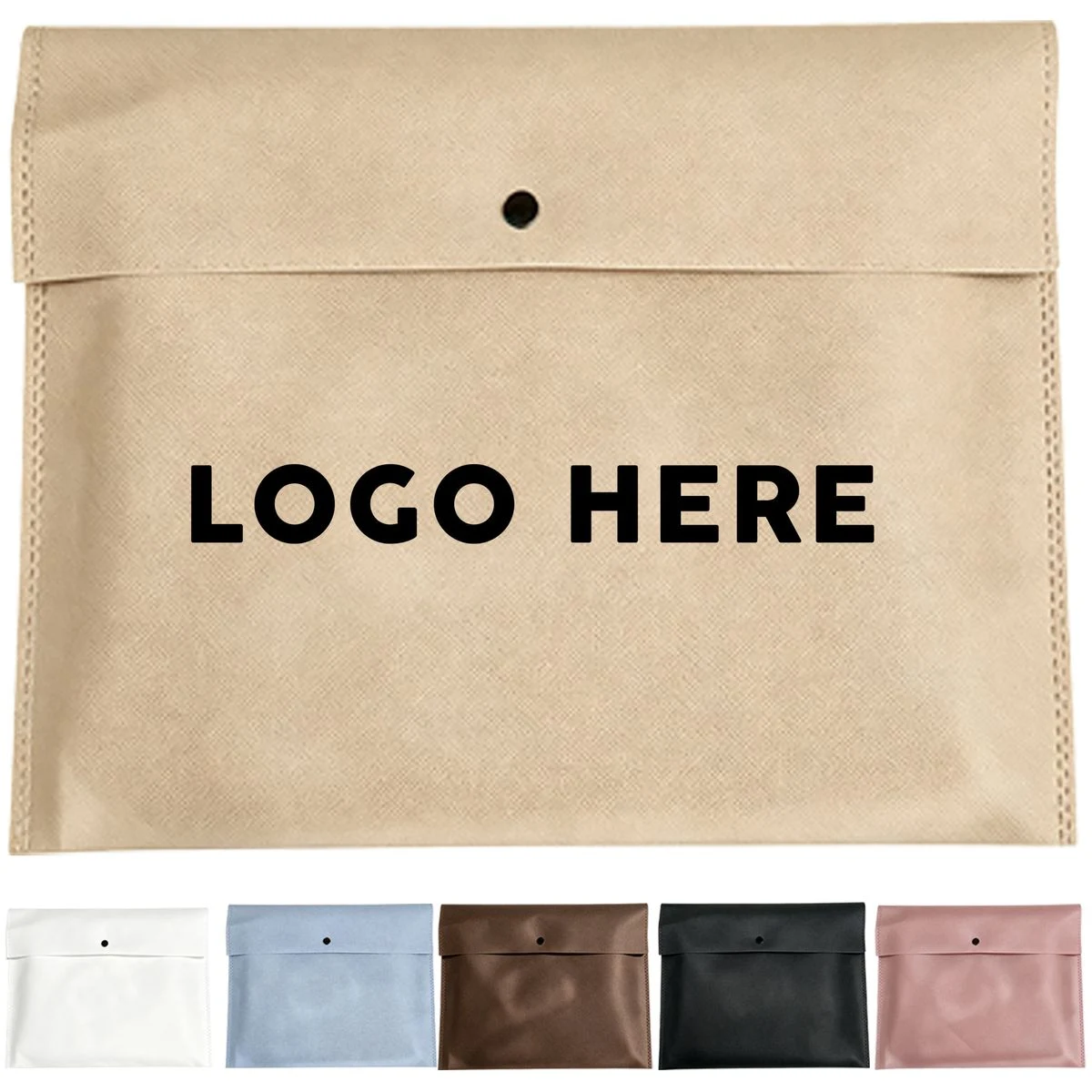 Non-Woven Handbag Equipped with Snap Buttons 15.7 by 13.8 Inches 1