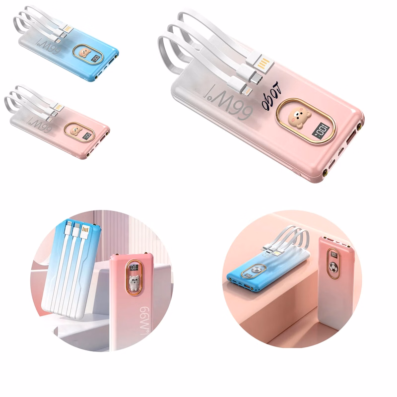 Portable Power Bank With LED Light