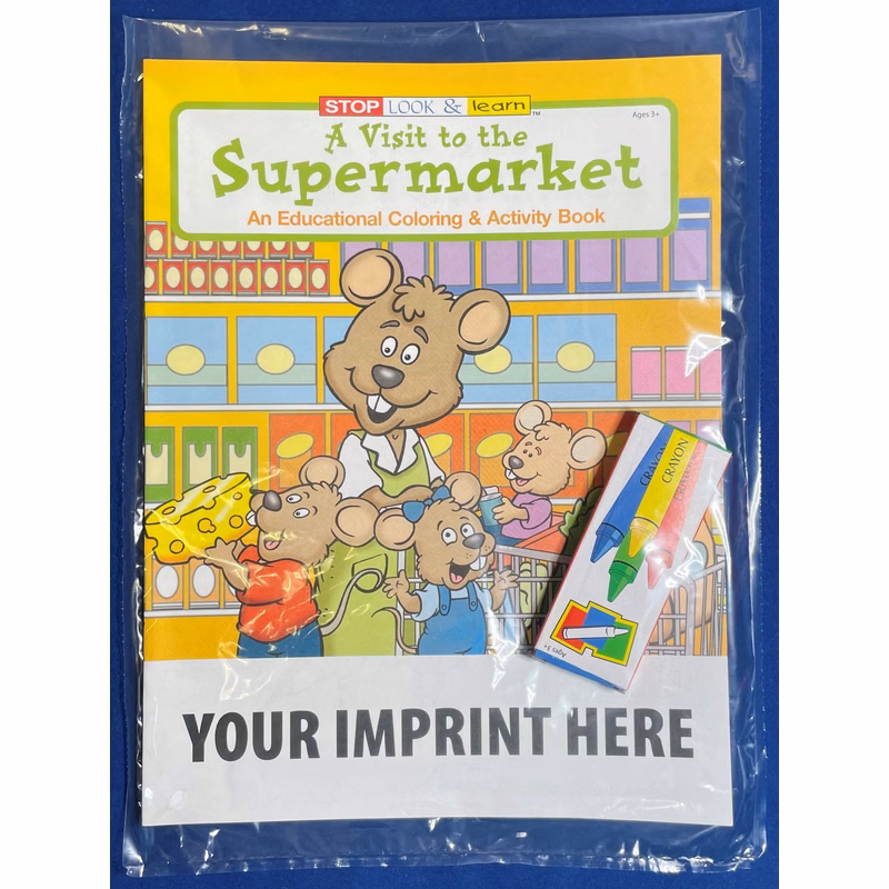COLORING SET - A Visit to the Supermarket Coloring Book Fun Pack