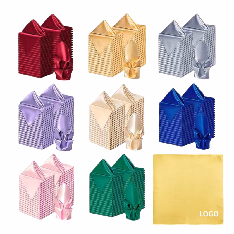 Soft Satin Square Wedding Napkins