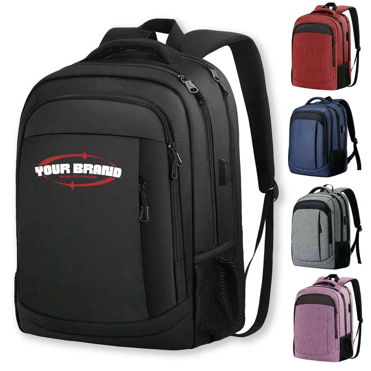 15.6 Inch Anti Theft Laptop Backpacks with USB Charging Port 1
