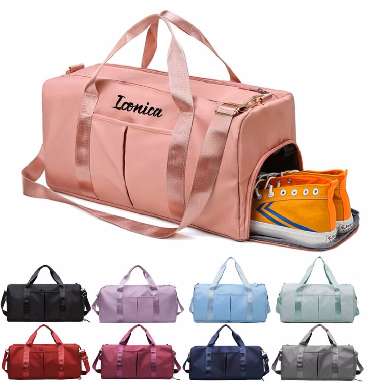 Waterproof Oxford Gym Bag with Side Shoe Compartment