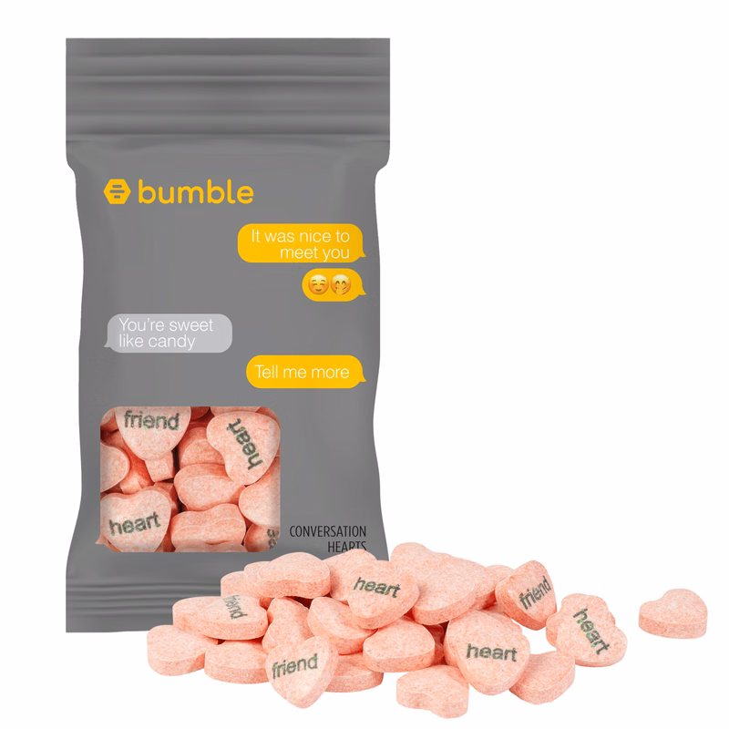 1 oz. Full Color DigiBag™ with Imprinted Conversation Hearts