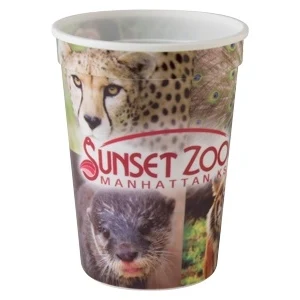 12 oz. Classic Smooth Walled Plastic Stadium Cup with our RealColor360 Imprint 1