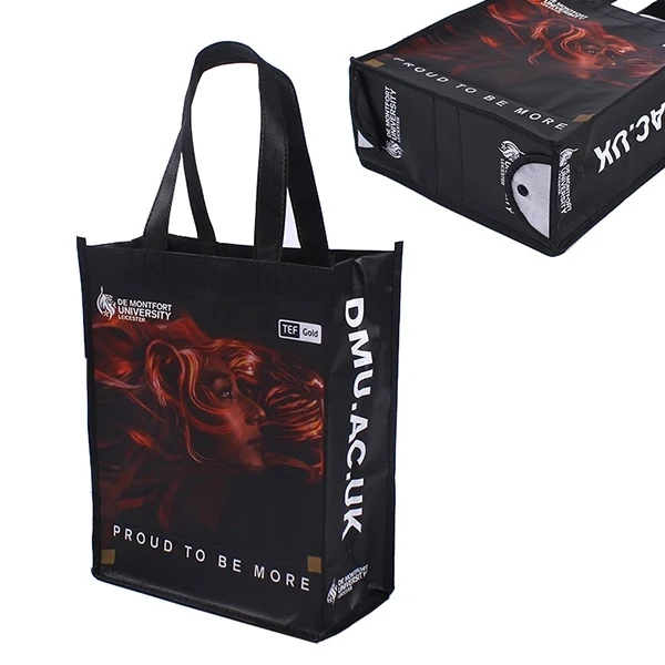 Full color non-woven foldable shopper tote bag 1