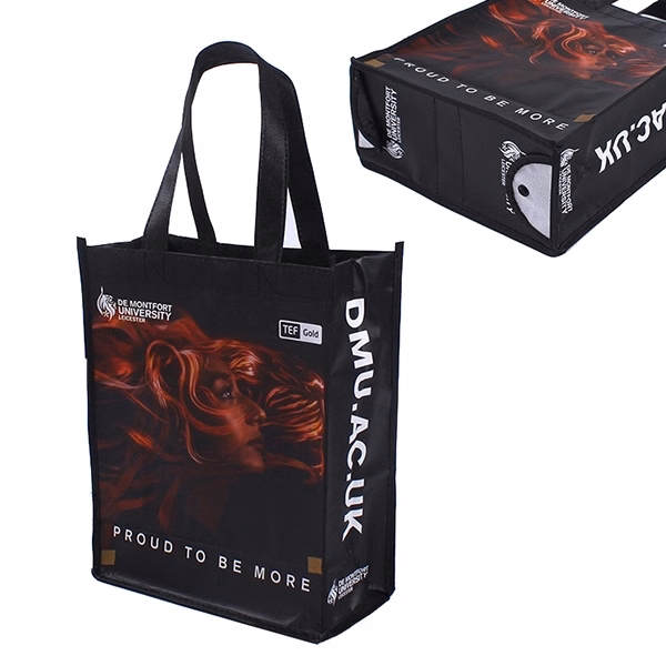 Full color non-woven foldable shopper tote bag