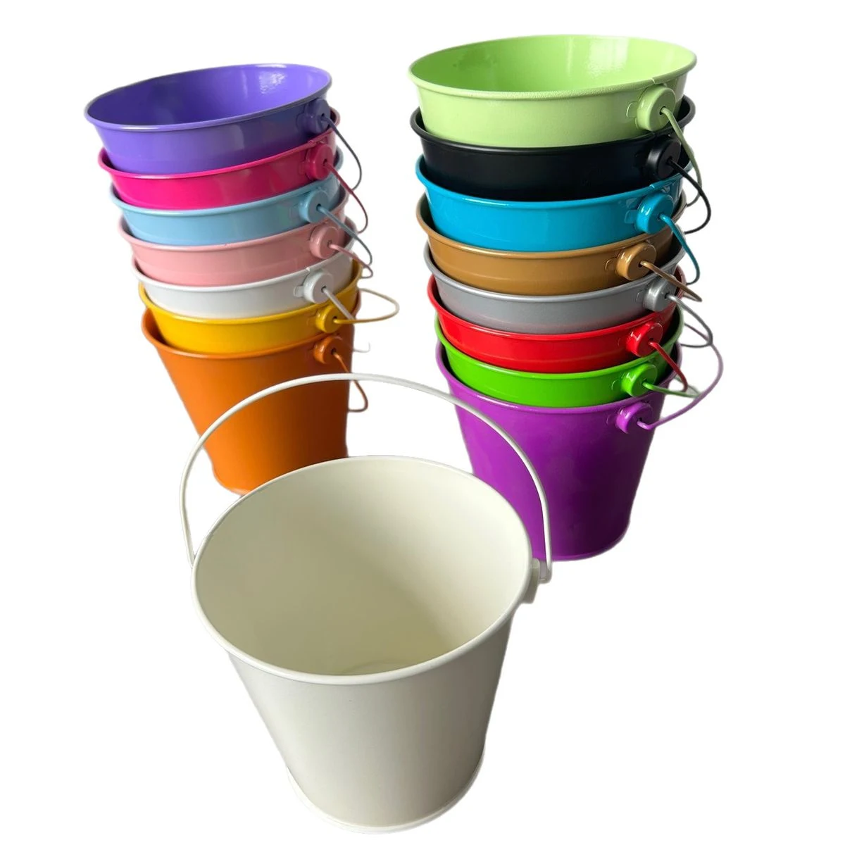 Multifunctional Mini Metal Tin Pail W/ Handle 1