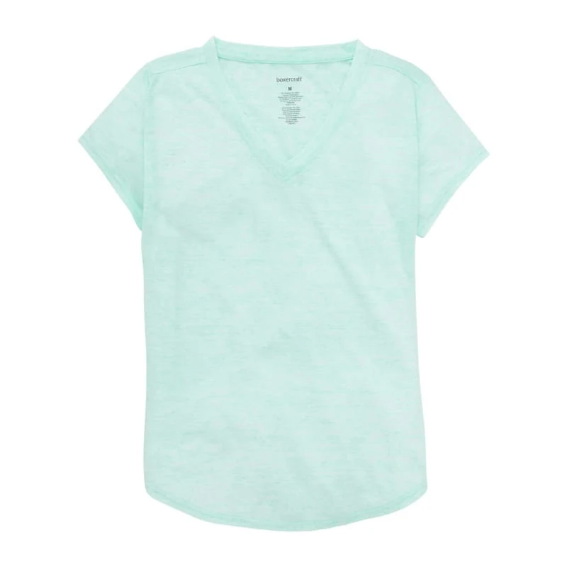 Boxercraft Girls' Snow Heather V-Neck T-Shirt - YT34 1