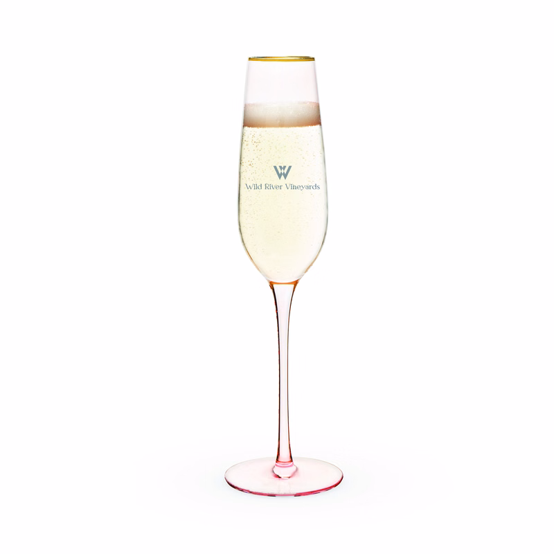 Twine Living® Rose Crystal Champagne Flute, set of 2