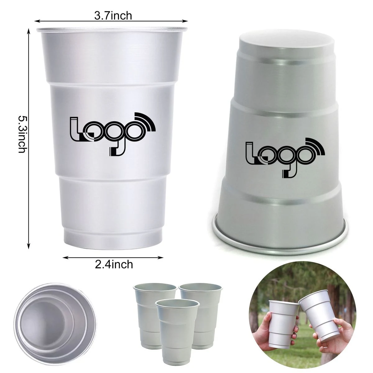 16 Oz Aluminum Drinking Cup 1