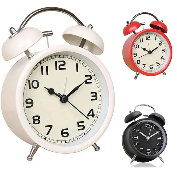Twin Bell Metal Frame Desk Alarm Clock 1